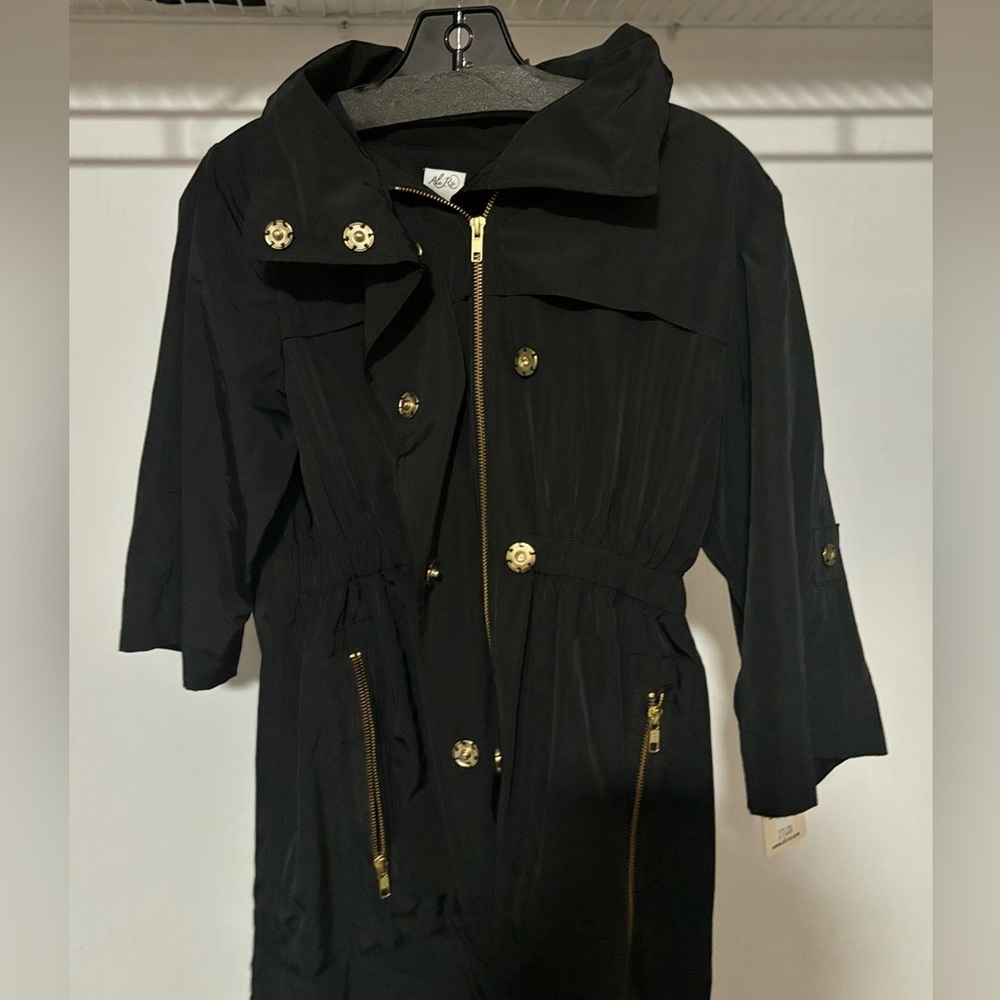 Ali Ro Women’s Black Rain Jacket size 2 retailed $275 brand new